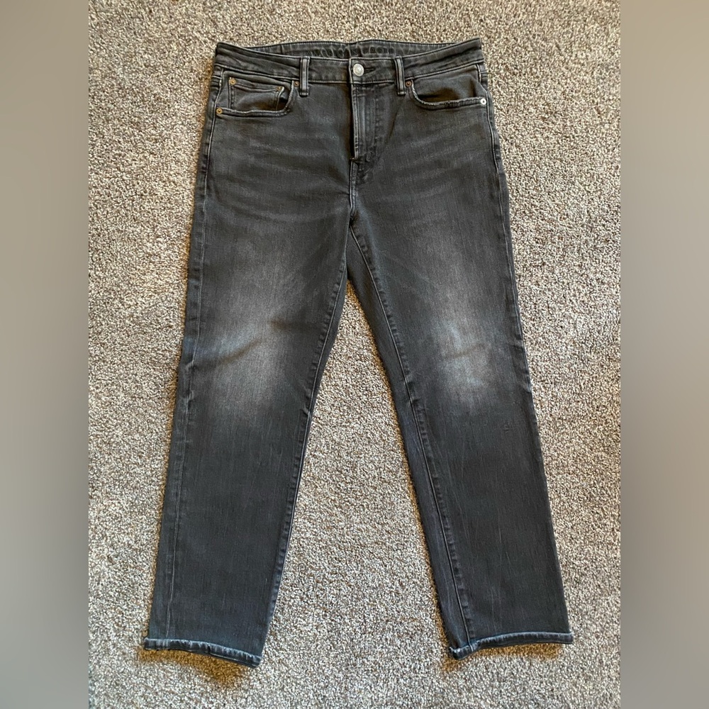 Men's American Eagle Black Jeans 34x30 Original Straight